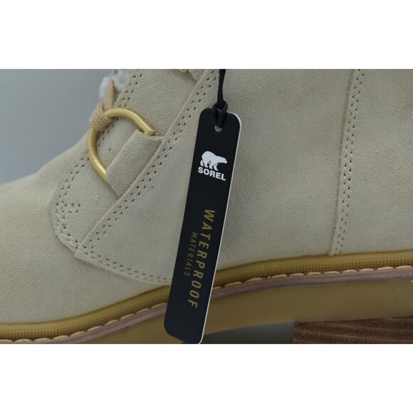 Sorel Womens Size 10 Joan Now Lace Cozy Bleached Ceramic Suede Waterproof Boots - Picture 9 of 13